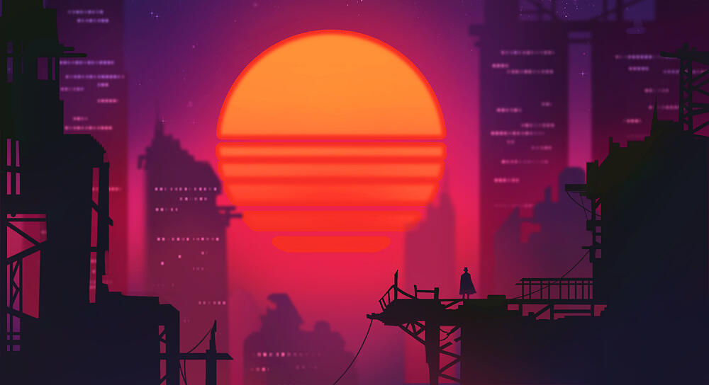 Synthwave sunset
